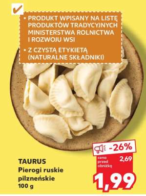 TAURUS Pierogi ruskie pilzneńskie 100 g