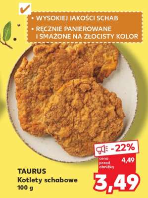 TAURUS Kotlety schabowe 100 g