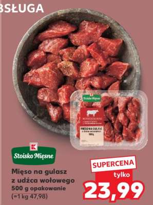 Mięso na gulasz z udźca wołowego 500 g opakowanie