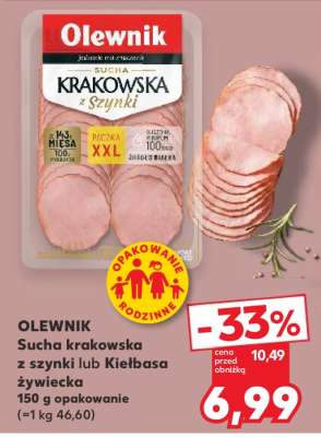 OLEWNIK Sucha krakowska z szynki lub Kiełbasa żywiecka