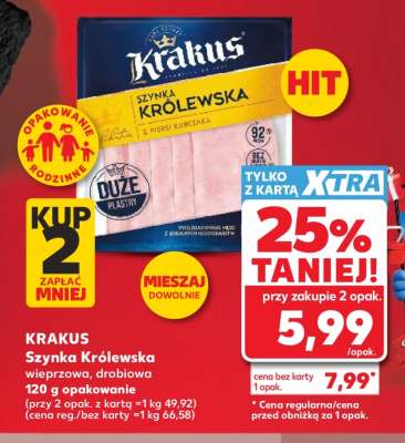 KRAKUS Szynka Królewska wieprzowa, drobiowa