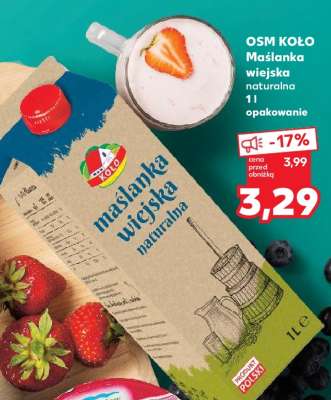OSM KOŁO Maślanka wiejska naturalna 1 l opakowanie