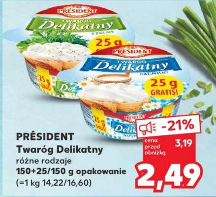 PRÉSIDENT Twaróg Delikatny