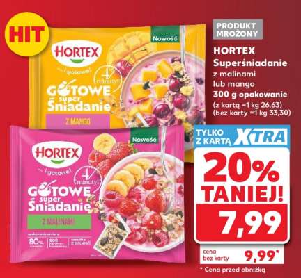 HORTEX Superśniadanie z malinami lub mango