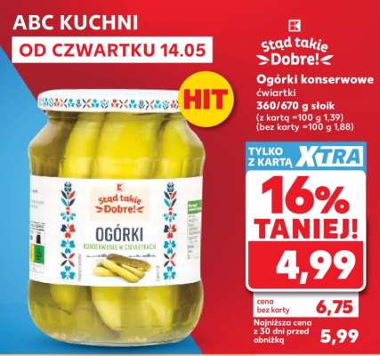 Ogórki konserwowe ćwiartki