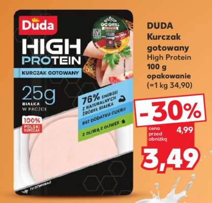 DUDA Kurczak gotowany High Protein 100 g opakowanie