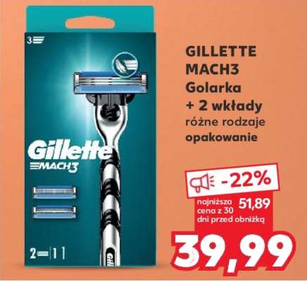 GILLETTE MACH3 Golarka + 2 wkłady