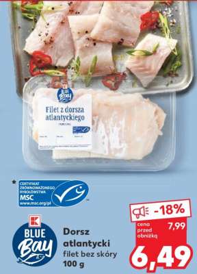 Dorsz atlantycki filet bez skóry 100 g