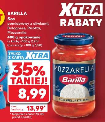 BARILLA Sos pomidorowy z oliwkami, Bolognese, Ricotta, Mozzarella