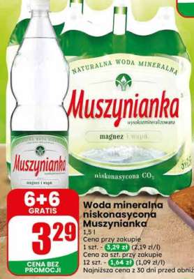 Woda mineralna niskonasycona Muszynianka