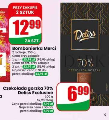 Czekolada gorzka 70% Deliss Exclusive