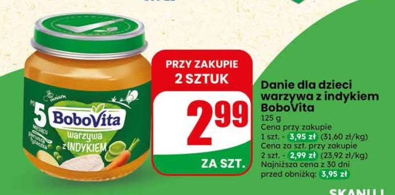Danie dla dzieci warzywa z indykiem BoboVita