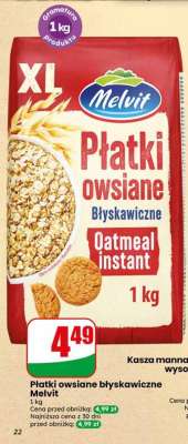 Płatki owsiane błyskawiczne Melvit