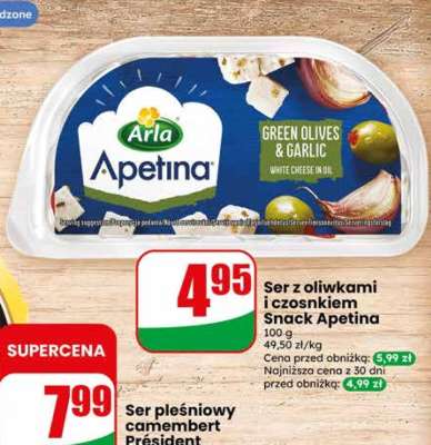 Ser z oliwkami i czosnkiem Snack Apetina