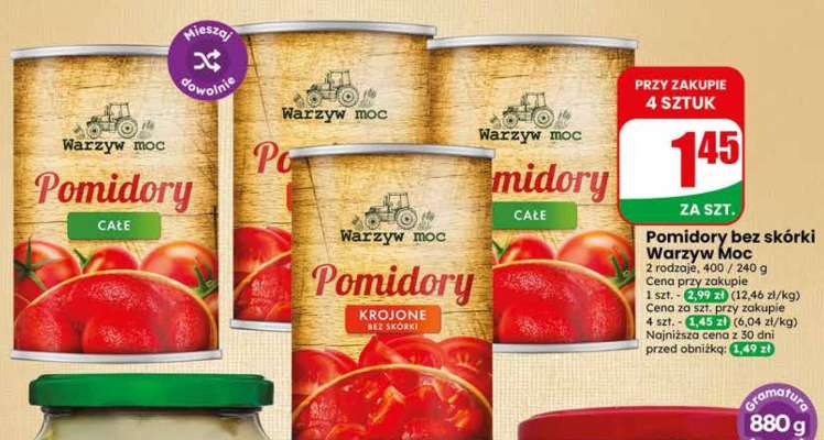 Pomidory bez skórki Warzyw Moc