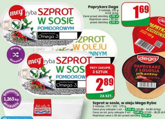 Szprot w sosie, w oleju Mega Ryba