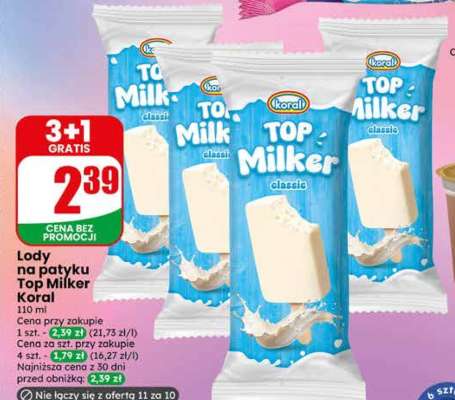Lody na patyku Top Milker Koral