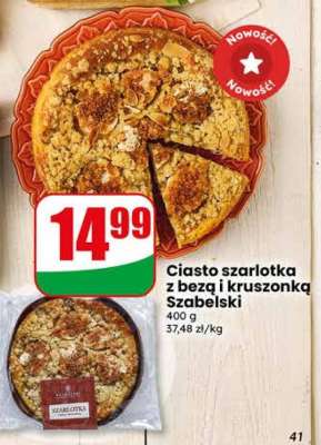 Ciasto szarlotka z bezą i kruszonką Szabelski