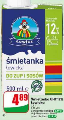 Śmietanka UHT 12% łowicka