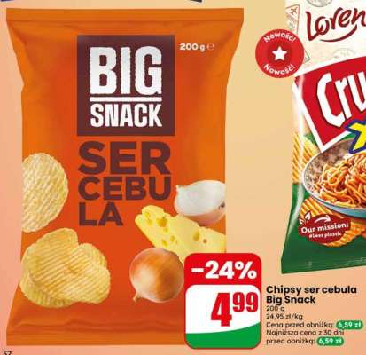 Chipsy ser cebula Big Snack