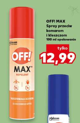 OFF! MAX Spray przeciw komarom i kleszczom 100 ml opakowanie