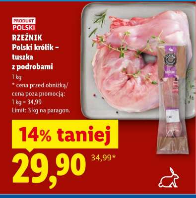 Rzeźnik Polski królik – tuszka z podrobami