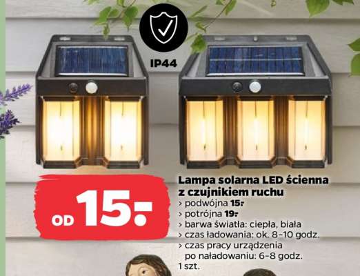 Lampa solarna LED ścienna z czujnikiem ruchu