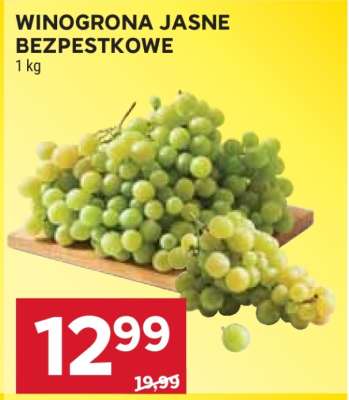 Winogrona jasne bezpestkowe