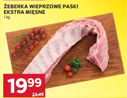 Żeberka wieprzowe paski ekstra mięsne