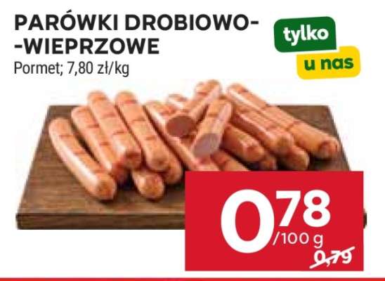 Parówki drobiowo- -wieprzowe