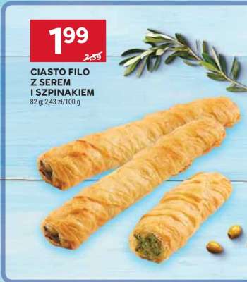 Ciasto filo z serem i szpinakiem