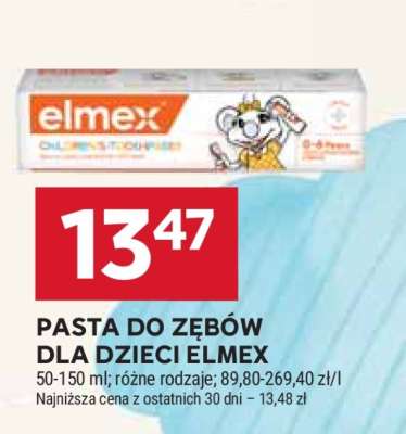 Pasta do zębów dla dzieci Elmex
