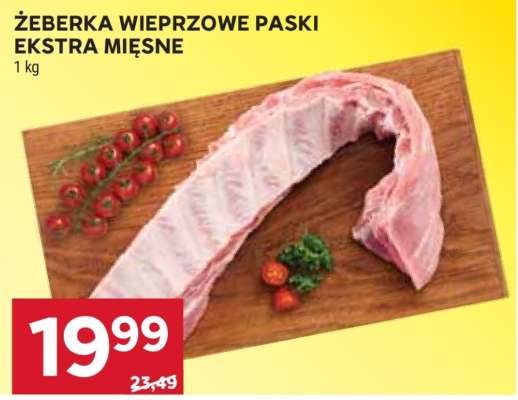 Żeberka wieprzowe paski ekstra mięsne