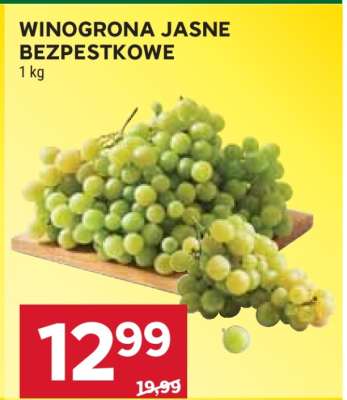 Winogrona jasne bezpestkowe