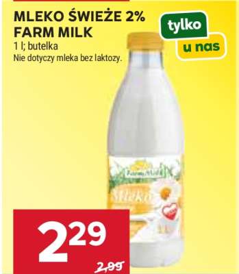 MLEKO ŚWIEŻE 2% FARM MILK