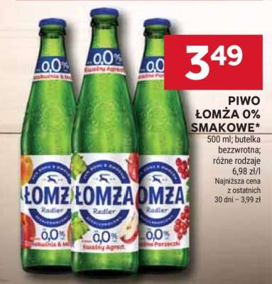 Piwo Łomża 0% Smakowe