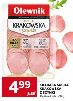 Kiełbasa sucha krakowska z szynki
