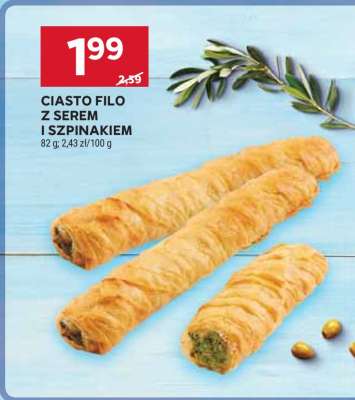 Ciasto filo z serem i szpinakiem