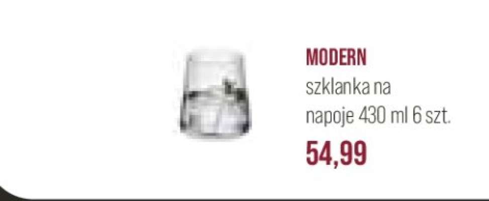 MODERN szklanka na napoje 430 ml 6 szt.