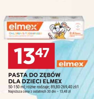 Pasta do zębów dla dzieci Elmex