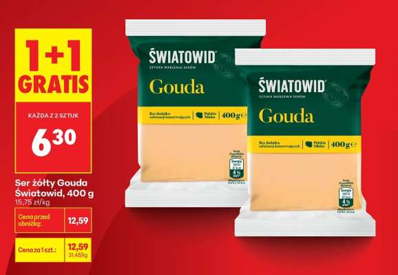 Ser żółty Gouda Światowid, 400 g
