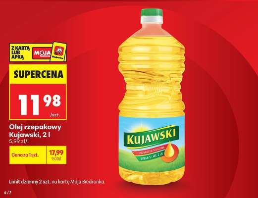 Olej rzepakowy Kujawski, 2 l