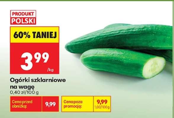 Ogórki szklarniowe na wage
