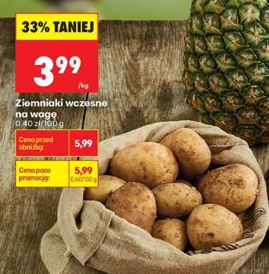 Ziemniaki wczesne na wagę