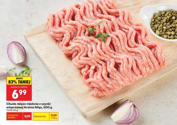 Chude mięso mielone z szynki wieprzowej Kraina Mies , 500 g
