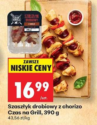 Szaszłyk drobiowy z chorizo Czas na Grill 390 g