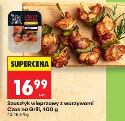 Szaszłyk wieprzowy z warzywami Czas na Grill, 400 g