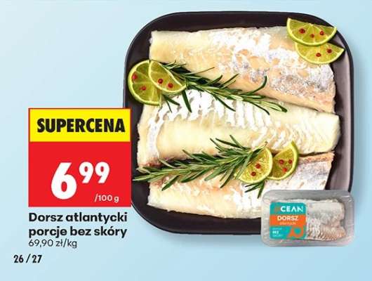 Dorsz atlantycki - porcje bez skóry