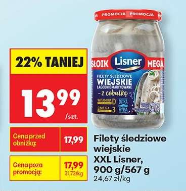 Filety śledziowe wiejskie XXL Lisner 900 g / 567 g