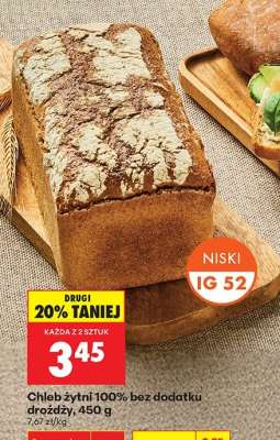Chleb żytni 100 % bez dodatku drożdży 450 g